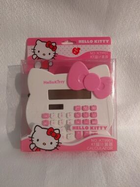 Hello Kitty White and Pink Bow Desk Calculator by Hello Kitty